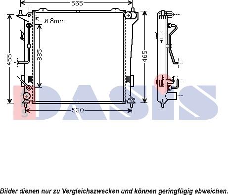 AKS Dasis 560034N - Радіатор, охолодження двигуна autocars.com.ua