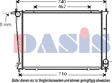 AKS Dasis 560038N - Радіатор, охолодження двигуна autocars.com.ua