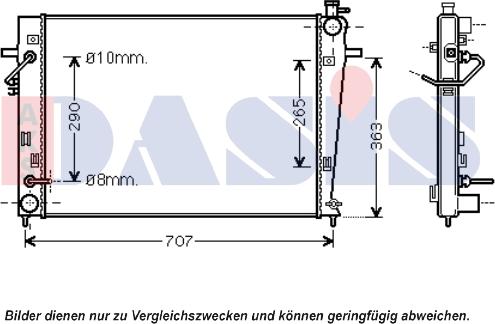 AKS Dasis 560064N - Радиатор, охлаждение двигателя autodnr.net