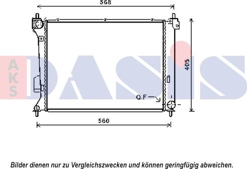 AKS Dasis 560085N - Радіатор, охолодження двигуна autocars.com.ua