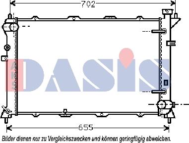 AKS Dasis 560100N - Радіатор, охолодження двигуна autocars.com.ua