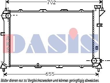 AKS Dasis 560320N - Радіатор, охолодження двигуна autocars.com.ua