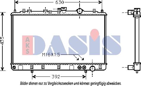 AKS Dasis 560360N - Радіатор, охолодження двигуна autocars.com.ua