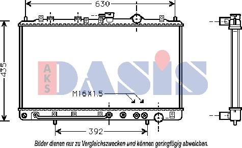 AKS Dasis 560370N - Радіатор, охолодження двигуна autocars.com.ua