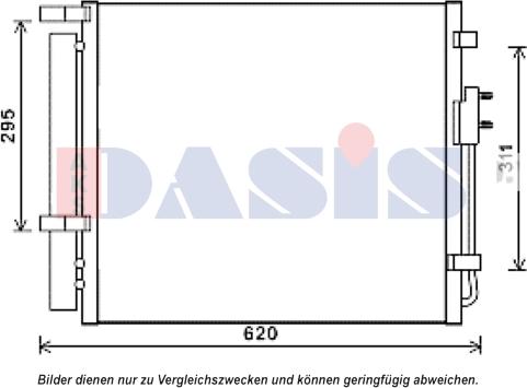 AKS Dasis 562045N - Конденсатор, кондиціонер autocars.com.ua