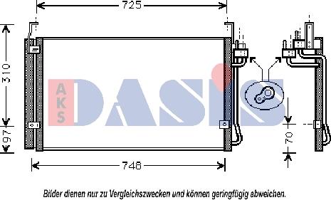 AKS Dasis 562150N - Конденсатор, кондиціонер autocars.com.ua