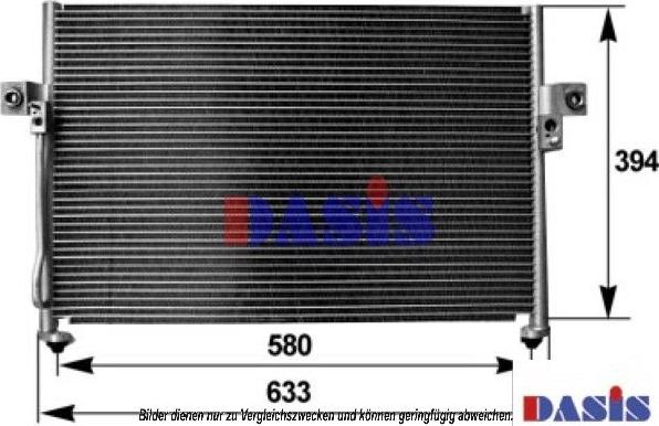 AKS Dasis 562180N - Конденсатор, кондиціонер autocars.com.ua