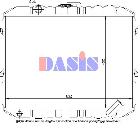 AKS Dasis 569001N - Радіатор, охолодження двигуна autocars.com.ua