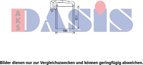 AKS Dasis 569033N - Теплообмінник, опалення салону autocars.com.ua