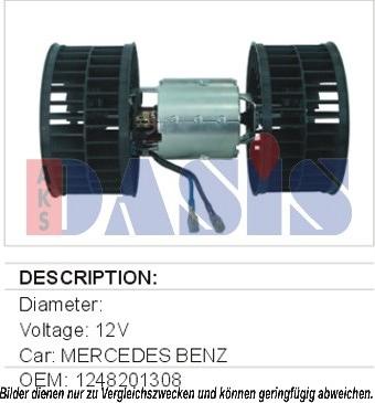 AKS Dasis 741600N - Вентилятор салону autocars.com.ua