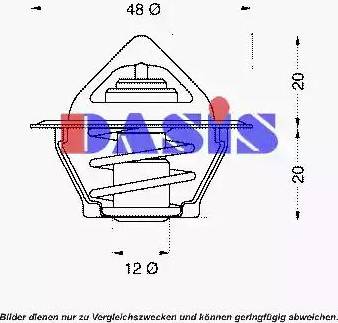 AKS Dasis 750252N - Термостат, охолоджуюча рідина autocars.com.ua