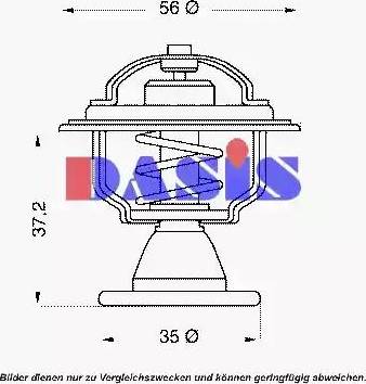 AKS Dasis 750443N - Термостат, охолоджуюча рідина autocars.com.ua