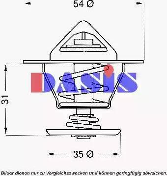 AKS Dasis 750959N - Термостат, охолоджуюча рідина autocars.com.ua