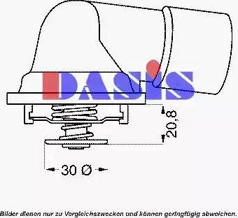 AKS Dasis 751637N - Термостат, охолоджуюча рідина autocars.com.ua