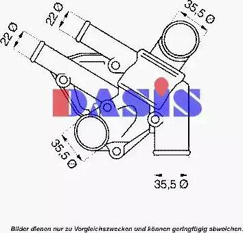 AKS Dasis 751836N - Термостат, охолоджуюча рідина autocars.com.ua