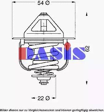 AKS Dasis 751847N - Термостат, охолоджуюча рідина autocars.com.ua