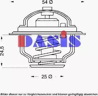 AKS Dasis 751853N - Термостат, охолоджуюча рідина autocars.com.ua