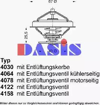 AKS Dasis 751860N - Термостат, охлаждающая жидкость autodnr.net