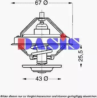 AKS Dasis 751872N - Термостат, охлаждающая жидкость autodnr.net