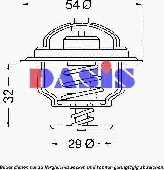AKS Dasis 751889N - Термостат, охолоджуюча рідина autocars.com.ua