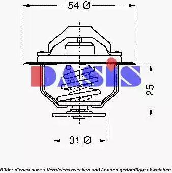 AKS Dasis 751894N - Термостат, охолоджуюча рідина autocars.com.ua