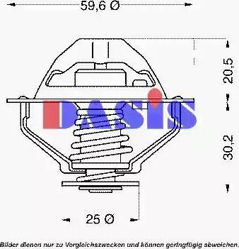 AKS Dasis 751916N - Термостат, охолоджуюча рідина autocars.com.ua