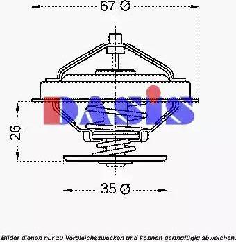 AKS Dasis 751931N - Термостат, охолоджуюча рідина autocars.com.ua