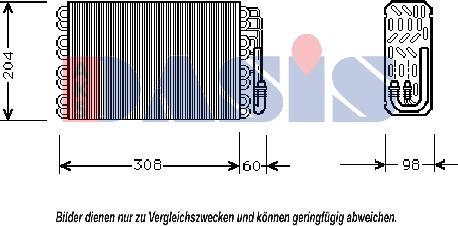 AKS Dasis 821340N - Випарник, кондиціонер autocars.com.ua