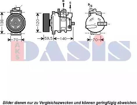 AKS Dasis 850068N - Компресор, кондиціонер autocars.com.ua