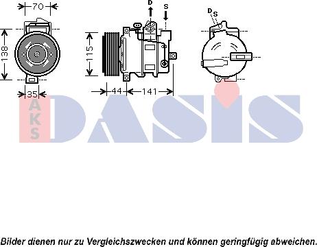 AKS Dasis 850379N - Компресор, кондиціонер autocars.com.ua