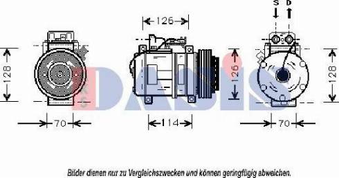 AKS Dasis 850720N - Компресор, кондиціонер autocars.com.ua