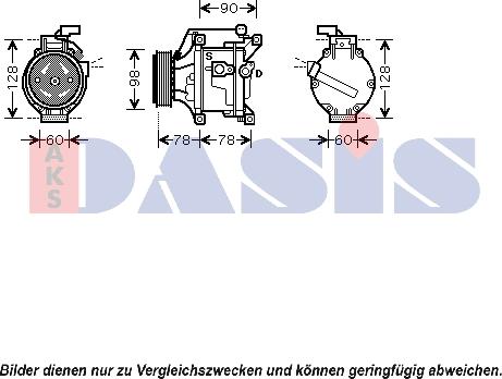 AKS Dasis 850728N - Компресор, кондиціонер autocars.com.ua