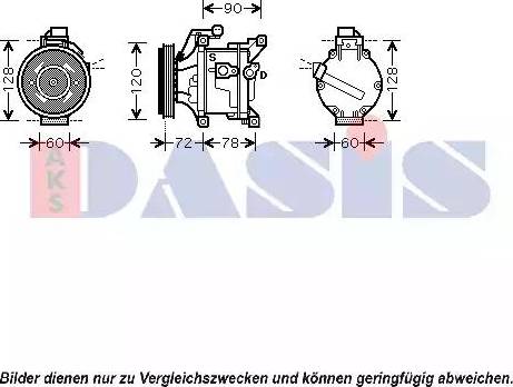 AKS Dasis 850743N - Компресор, кондиціонер autocars.com.ua