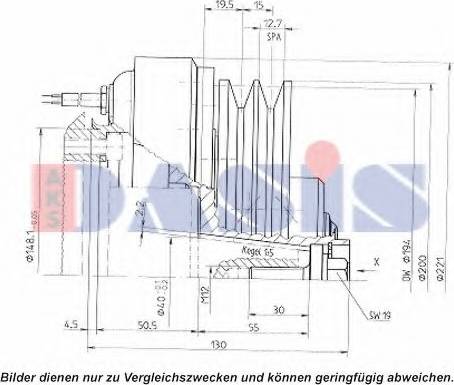 AKS Dasis 851138N - Електромагнітне зчеплення, компресор autocars.com.ua