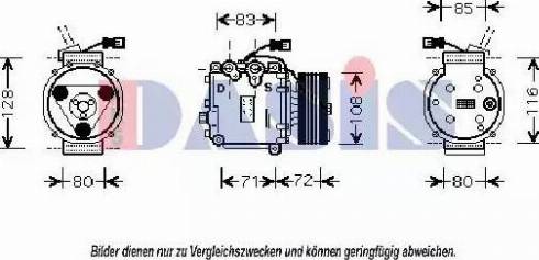 AKS Dasis 851387N - Компресор, кондиціонер autocars.com.ua