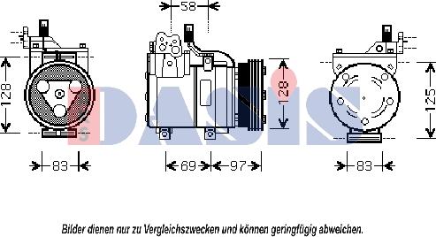 AKS Dasis 851391N - Компресор, кондиціонер autocars.com.ua