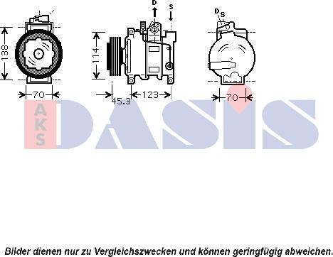 AKS Dasis 851552N - Компресор, кондиціонер autocars.com.ua