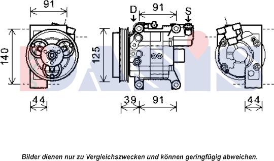 AKS Dasis 851981N - Компресор, кондиціонер autocars.com.ua