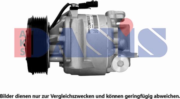 AKS Dasis 852437N - Компресор, кондиціонер autocars.com.ua