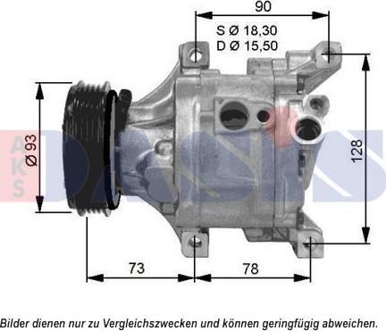 AKS Dasis 852675N - Компресор, кондиціонер autocars.com.ua