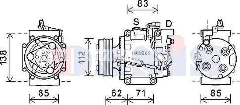 AKS Dasis 852782N - Компрессор кондиционера autodnr.net