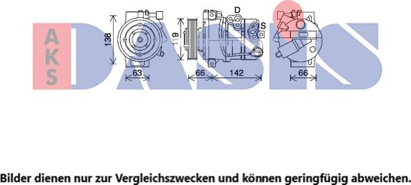 AKS Dasis 853028N - Компресор, кондиціонер autocars.com.ua