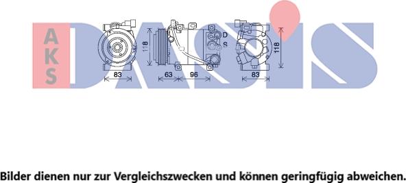 AKS Dasis 853037N - Компресор, кондиціонер autocars.com.ua