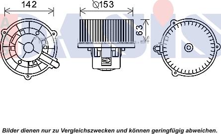 AKS Dasis 870448N - Електродвигун, вентиляція салону autocars.com.ua