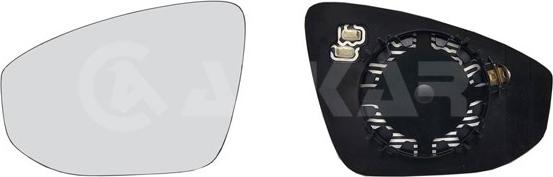 Alkar 6433168 - Дзеркальне скло, зовнішнє дзеркало autocars.com.ua