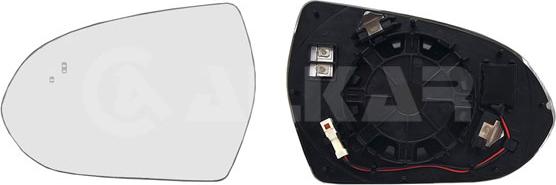 Alkar 6435999 - Дзеркальне скло, зовнішнє дзеркало autocars.com.ua