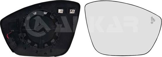 Alkar 6436446 - Дзеркальне скло, зовнішнє дзеркало autocars.com.ua