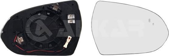 Alkar 6436999 - Дзеркальне скло, зовнішнє дзеркало autocars.com.ua