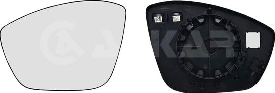 Alkar 6437446 - Дзеркальне скло, зовнішнє дзеркало autocars.com.ua