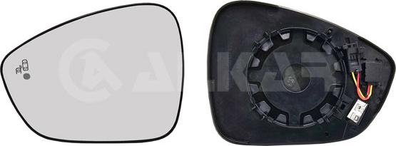 Alkar 6447874 - Дзеркальне скло, зовнішнє дзеркало autocars.com.ua
